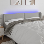 LED-voodipeats, helehall, 203x16x78/88 cm, kangas