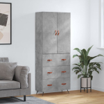 K&otilde;rge kapp, betoonhall, 69,5 x 34 x 180 cm,tehispuit