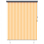 Rulookardin Valge ja Oranž 200 x 250 cm Kangas ja Alumiinium