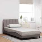 Voodiraam ilma madratsita taupe 100x200 cm kangas