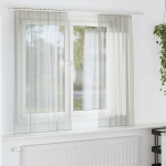 Voile kardinad varrastaskutega 2 tk, helehall