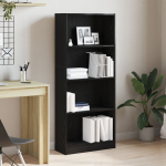 MUST TAMME RAAMATUKAPID - 60 X 24 X 143 CM - VALMISTATUD TEHISPUIDUST