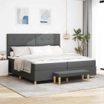 Kontinentaalvoodi madratsiga tumehall 200 x 200 cm kangas