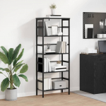 Raamatukapp Must tamm 60 x 29,5 x 149 cm Tehispuit
