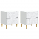 &Ouml;&ouml;kapp 2 pcs Valge 43 x 34,5 x 48 cm Tehispuit