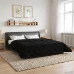 T&auml;ispika aasta tekk Must 200 x 240 cm Mikrokiud ja Teddy villa