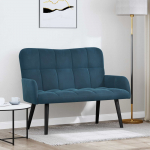 Kaks kohtaline diivan Sinine 115 x 61 x 87 cm Samet