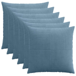 Diivanipadi 6 tk ALMELO sinine 60 x 60 cm manchester