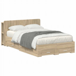 Voodiraam ladustamisega Sonoma tamm 120 x 200 cm Tehispuit