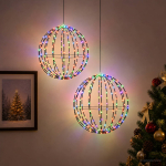 J&otilde;ulufiniaalne valgus 2 tk 192 LED-i RGB L&auml;bim&otilde;&otilde;t 30 x 32 cm
