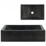 Valamu 45 x 30 x 12 cm marmor k&otilde;rgl&auml;ikega must