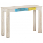 Konsoollaud, valge, 115 x 35 x 77 cm, t&ouml;&ouml;tlemata mangopuit