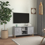 Puitjalgadega telerikapp, betoonhall, 103,5 x 35 x 50 cm