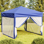 Kokkupandav peotelk seintega, sinine, 3 x 3 m