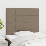 Voodipeatsid 2 tk, pruunikashall, 90x5x78/88 cm, kangas