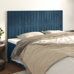 Voodipeatsid 4 tk, tumesinine, 80x5x78/88 cm, samet