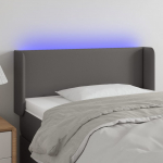 LED-voodipeats, hall, 93x16x78/88 cm, kunstnahk