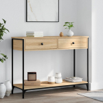 Konsoollaud, sonoma tamm, 100 x 34,5 x 75 cm, tehispuit