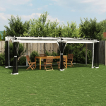 V&otilde;rkseintega paviljon, kreemjas, 6x3 m, teras