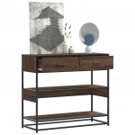 KONSOOLLAUD PRUUN TAMM 90X35X80 CM ENGINEERED WOOD