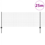 Keevitatud traadist aed koos 11 u-postiga hall 0.8x25 m teras