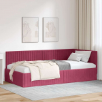 Nurga voodiraam peatsiga Veinpunane 100 cm x 200 cm Samet