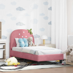 Kuni 3-aastase Voodiraam koos peatoega Roosa 70 x 140 cm Samet
