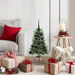 J&otilde;ulupuu koos 150 led-iga koos alusega roheline 65 cm pe