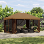Paviljon 4 &times; 3 m Beež Pol&uuml;ester ja teras 190