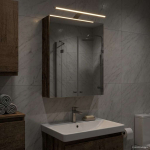 Vannitoa peeglikapp Vana puit 50 x 14,5 x 70 cm Tehispuit