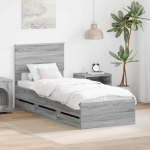 Voodiraam sahtliga peaga hall sonoma 75 x 190 cm inseneripuit