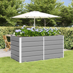 Taimekast helehall 160 x 80 x 75 cm teras