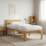 Voodiraam peatoega ROSTOCK valge 80 x 200 cm