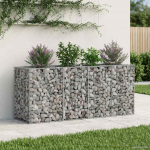 Gabioni t&otilde;stetud voodi H&otilde;bedane 170 x 50 x 80 cm Tsinkteras