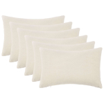 Diivanipadi 6 tk HEERLEN kreemjas 50 x 80 cm boucl&eacute;