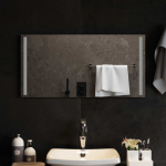 LED vannitoa peegel L&auml;bipaistev 80 x 40 cm karastatud klaas