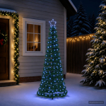 Maavardaga kardast LED-j&otilde;ulupuu EKENAS 180 cm 220 LED-i Sinine