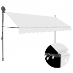 K&auml;sitsi sisset&otilde;mmatav varikatus, LED, 350 cm, kreemjasvalge