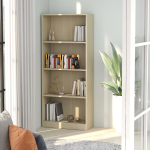 4-korruseline raamaturiiul sonoma tamm 60x24x142 tehispuit
