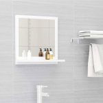 Vannitoa peeglikapp valge 40x10,5x37 cm tehispuit
