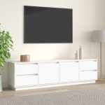 Telerikapp, valge, 176 x 37 x 47,5 cm, m&auml;nnipuit