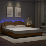 VOODIRAAM LED-TULEDEGA, CAPPUCCINO, 180 X 200 CM, KUNSTNAHK