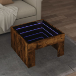 Diivanilaud LED-tuledega, suitsutatud tamm, 50x50x30cm