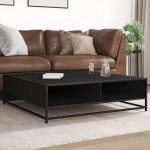 DIIVANILAUD MUST 100X100X30 CM ENGINEERED WOOD AND METAL