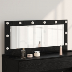 VANITY MIRROR WITH LED LIGHTS MUST OAK 100X45X18 CM