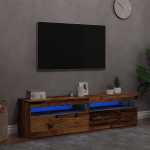2-OSALINE LED-TULEDEGA TELERIKAPIKOMPLEKT VANA PUIDUST