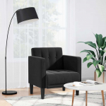 K&auml;etugedega diivanitool, must, 53 cm, samet