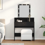 Tualettlaud sahtliga must tamm 80 x 41 x 144.5 cm tehispuit