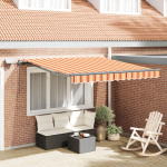 K&auml;sitsi sisset&otilde;mmatav varikatus led-dega kollane ja oranž 350x250 cm