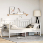 Voodiraam Valge 90 x 190 cm Teras